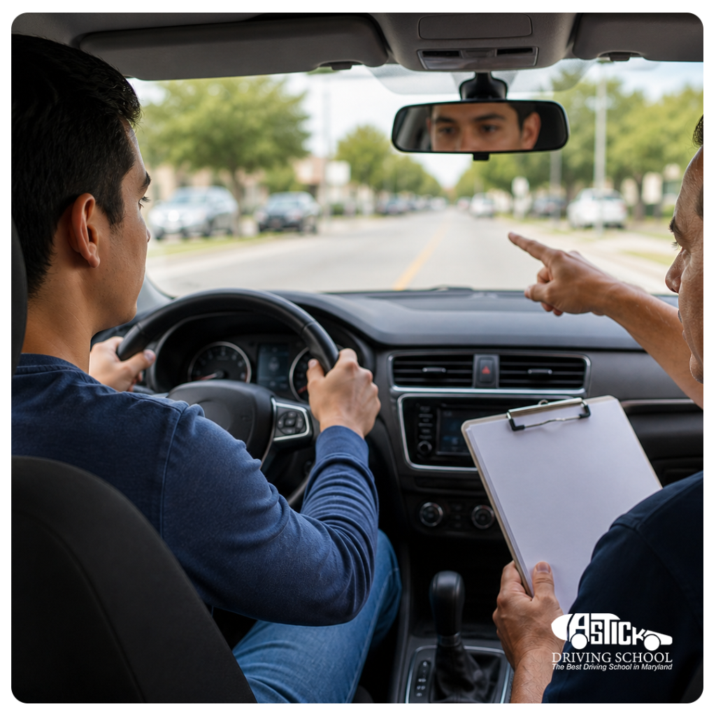 Learn to Drive with Confidence in Maryland ASTICK DRIVING SCHOOL Fast scheduling, certified instructors, and real results. Get your license without the stress. Book Your First Lesson Driving School in Gaithersburg, Maryland Looking for a trusted driving school in Gaithersburg, Maryland? At Astick Driving School, we specialize in helping new drivers build confidence, develop safe habits, and successfully pass their DMV test. Our lessons are designed to be practical, easy to follow, and focused on real-life driving situations—not just theory. Our certified instructors work closely with each student, especially first-time drivers, providing step-by-step guidance behind the wheel. Whether you’re starting from zero or need extra practice, our driving lessons in Gaithersburg, Maryland are structured to help you progress quickly and safely. Driving Lessons Designed for Real Results Choosing the right driving school in Maryland can make all the difference. At Astick Driving School, we go beyond basic instruction by focusing on defensive driving techniques, awareness, and decision-making skills that prepare you for real-world conditions. We offer flexible schedules to fit your routine, making it easier to start your journey. If you’ve been searching for driving classes near you in Gaithersburg, our team is ready to help you take the next step with confidence and clarity. 36 Hours Driver Education Course $380 30h Classroom + 6h Behind the Wheel | Spanish & English | Flexible schedules How It Works Alcohol and Drug Program $100 3-hour required course | Saturdays 1:00 pm – 4:15 pm How It Works License Translation $100 Certified Spanish to English translation | Accepted for MVA processes How It Works Transalation Services for MVA Road Test $100 Spanish & Portuguese to English | Real-time support during your test How It Works Car Rental for MVA Road Test $120 Includes certified vehicle, instructor, and 30-minute pre-test practice How It Works Driver Improvement Program $100 Improve your driving skills | Saturdays 1:00 pm – 4:15 pm How It Works Frequently Asked Questions How do I start driving lessons in Gaithersburg, Maryland? Getting started is easy. Simply contact Astick Driving School to schedule your first lesson. Our team will guide you through the process and help you choose a schedule that fits your availability. Do I need a learner’s permit before taking driving lessons? Yes, in most cases you will need a valid learner’s permit to begin behind-the-wheel training. If you’re not sure how to get one, we can guide you through the process step by step. Are your driving lessons suitable for beginners? Absolutely. Our instructors specialize in working with first-time drivers. We provide step-by-step guidance to help you build confidence and develop safe driving habits from day one. Do you offer DMV test preparation? Yes, our driving lessons in Gaithersburg, Maryland include preparation for the DMV road test. We focus on real-world driving skills and defensive techniques to help you pass successfully. How long does it take to learn how to drive? It depends on each student. Some learners progress quickly, while others may need more practice. Our instructors adapt each lesson to your pace to ensure you feel confident and ready before taking your test. Getting started is easy. Simply contact Astick Driving School to schedule your first lesson. Our team will guide you through the process and help you choose a schedule that fits your availability. Yes, in most cases you will need a valid learner’s permit to begin behind-the-wheel training. If you’re not sure how to get one, we can guide you through the process step by step. Absolutely. Our instructors specialize in working with first-time drivers. We provide step-by-step guidance to help you build confidence and develop safe driving habits from day one. Yes, our driving lessons in Gaithersburg, Maryland include preparation for the DMV road test. We focus on real-world driving skills and defensive techniques to help you pass successfully. It depends on each student. Some learners progress quickly, while others may need more practice. Our instructors adapt each lesson to your pace to ensure you feel confident and ready before taking your test. Book Your First Lesson TodayStill have questions? ¿Why Choose Astick Driving School? Learning to drive shouldn’t feel overwhelming. That’s why our approach is simple: clear instruction, hands-on practice, and constant feedback. Our goal is not just to help you pass the test, but to become a safe and confident driver for life. At Astick Driving School, we understand that every student learns at a different pace. Our instructors adapt each lesson to your skill level, helping you feel comfortable and in control behind the wheel. This personalized approach makes us a trusted driving school in Gaithersburg, Maryland for students who want real results. ✅ ¿Why Students Choose Us? Certified and experienced driving instructors Step-by-step guidance for first-time drivers Strong focus on defensive driving techniques Flexible scheduling that fits your routine Personalized lessons based on your progress Contact us Satisfied Customers Success Stories Our students are at the center of everything we do. At Astick Driving School, we’ve helped many first-time drivers gain confidence, pass their DMV test, and become safe drivers for life. These real success stories show why we’re a trusted driving school in Gaithersburg, Maryland. I was extremely nervous before my first lesson, but my instructor made me feel comfortable right away. Everything was explained step by step, and I passed my DMV test on my first try!Emily R