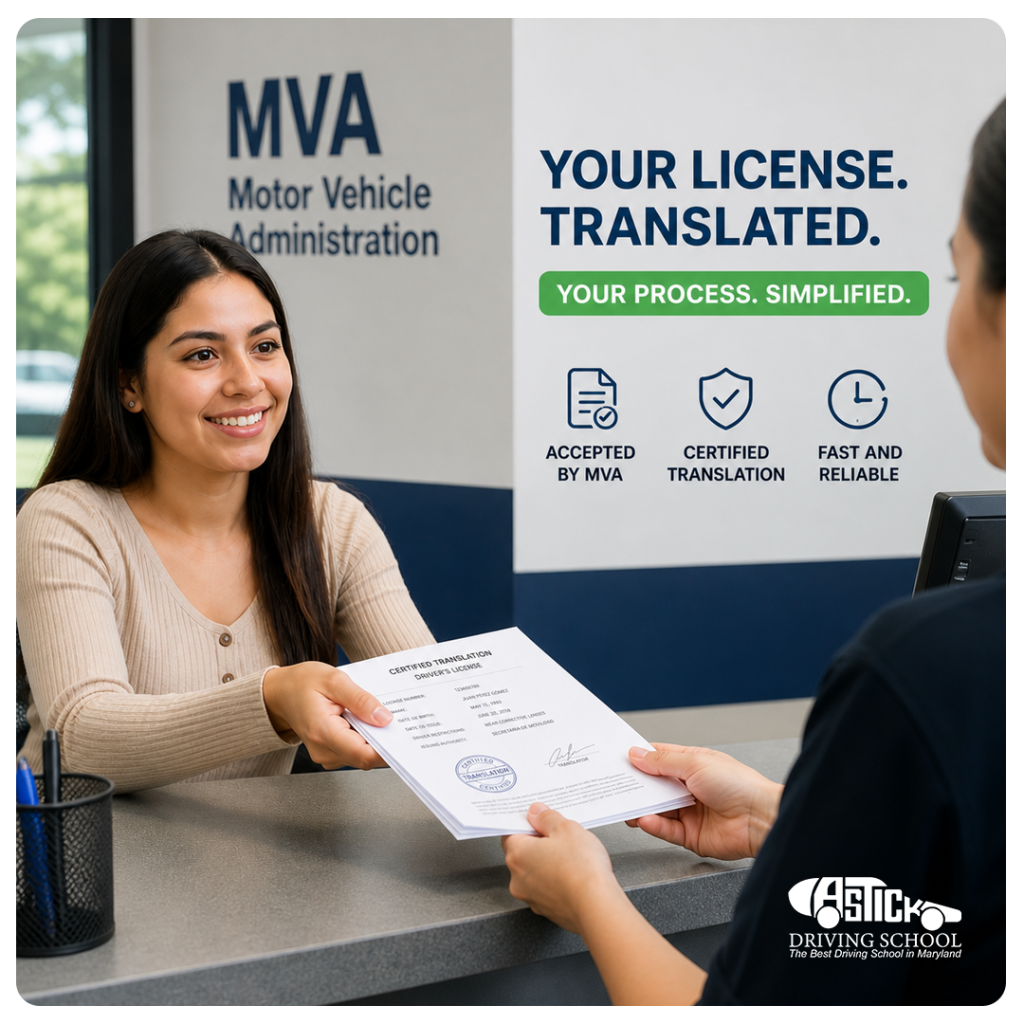 Transalation Services for MVA Road Test $100